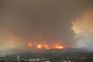 Santa Barbara hills in flames